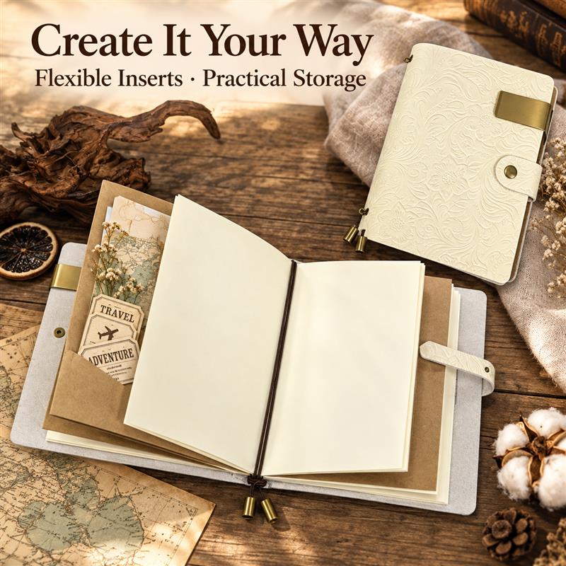 Top Grain Leather A6 Printed T - đánh giá và giá Vintage Leather Journal Notebook