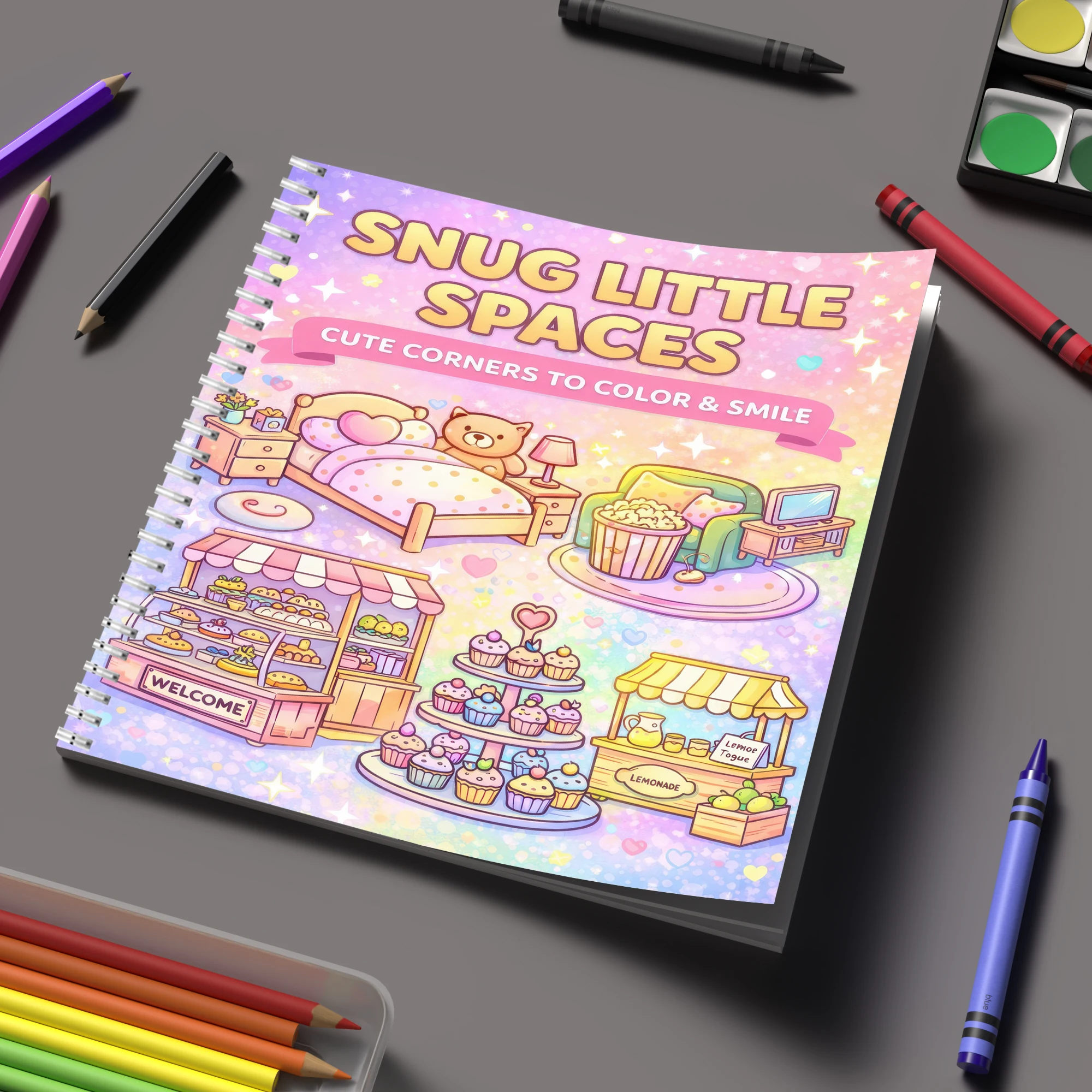 Coloring Book Little Spaces fo - đánh giá và giá Adult Coloring Book Stress Relief