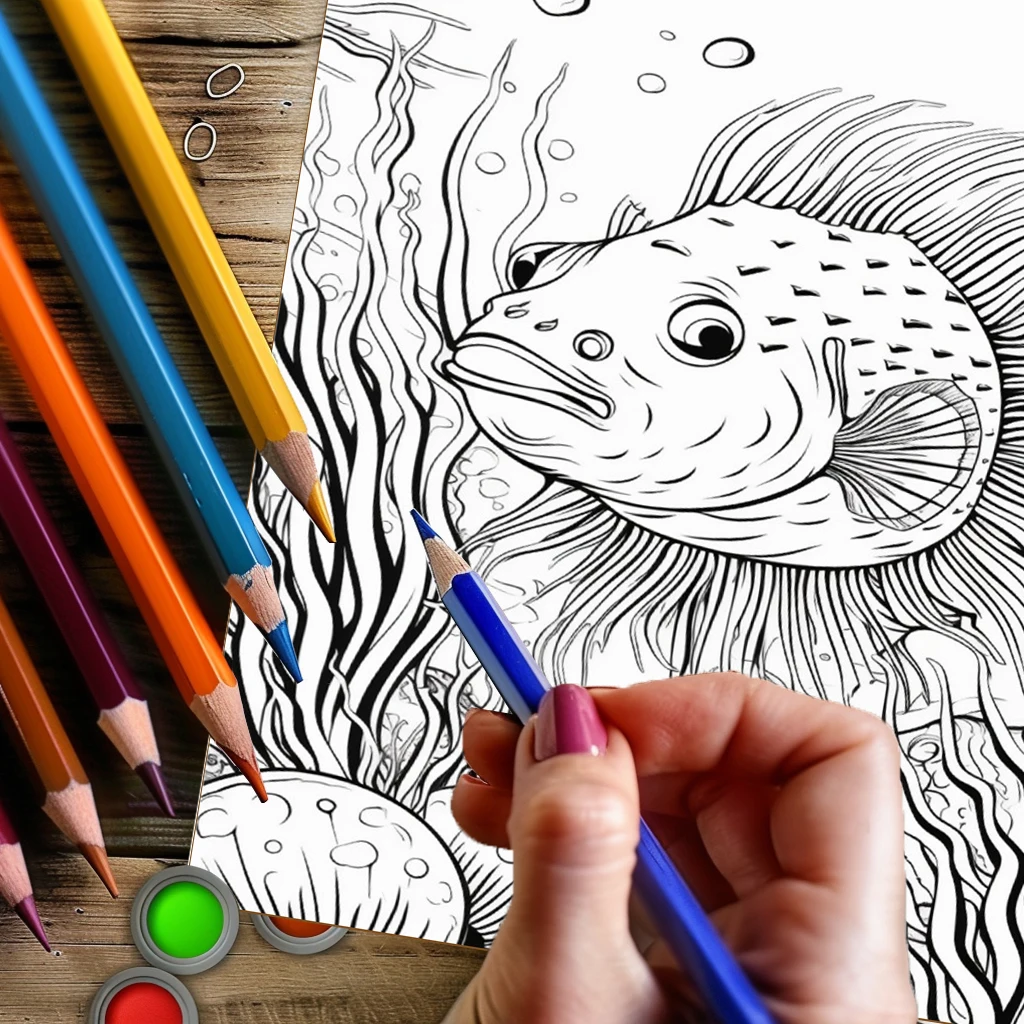 Summer Underwater Coloring Boo - đánh giá và giá Adult Coloring Book Stress Relief