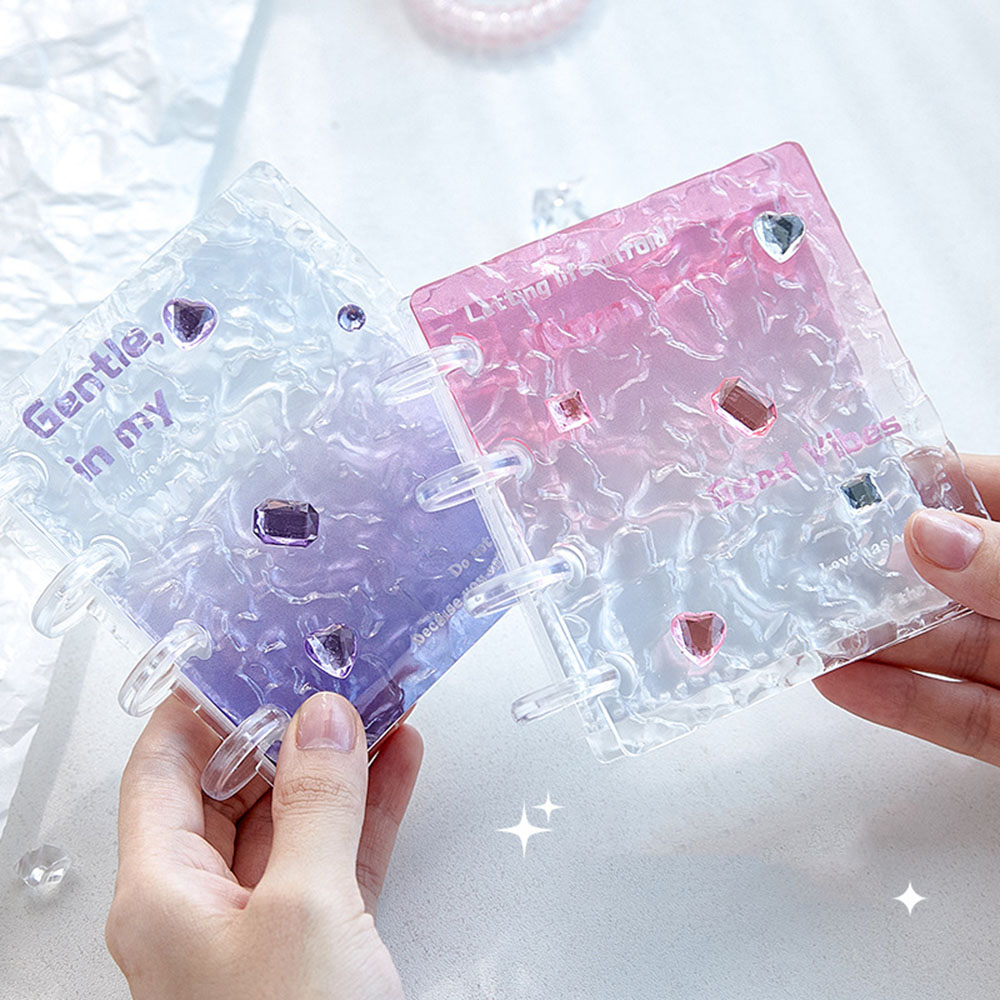Water Ripple Gradient Acrylic  - đánh giá và giá Kpop Photo Card Binder 3 Inch