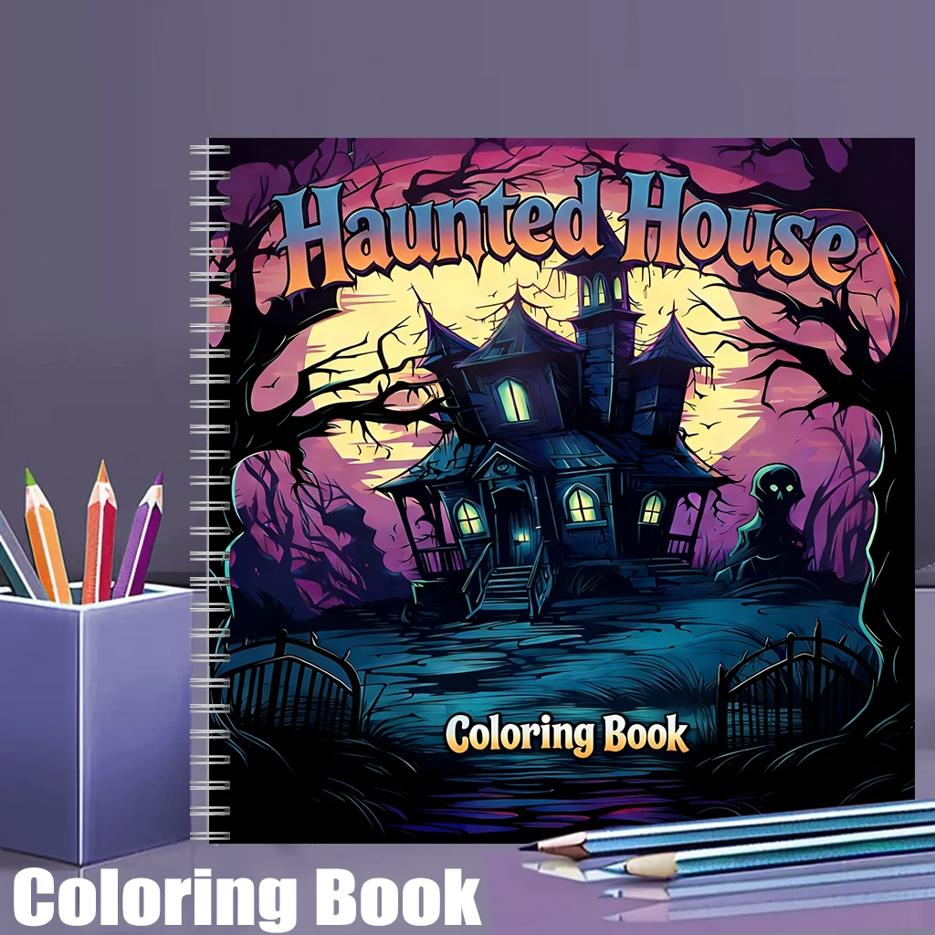 Haunted House Coloring Book fo - đánh giá và giá Adult Coloring Book Stress Relief