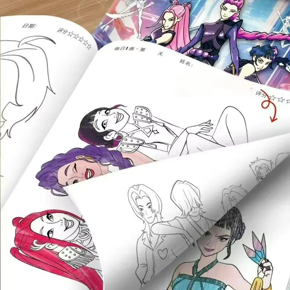 Anime Gilrs Lumi Mila Zoi Hunt - đánh giá và giá Adult Coloring Book Stress Relief